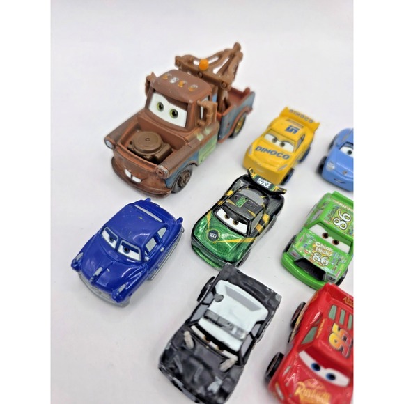 Lot Of 10 Die Cast Cars The Movie Mini Cars 1.5" Racers 2016-2017 Tow Matter 3.5 - Picture 4 of 9